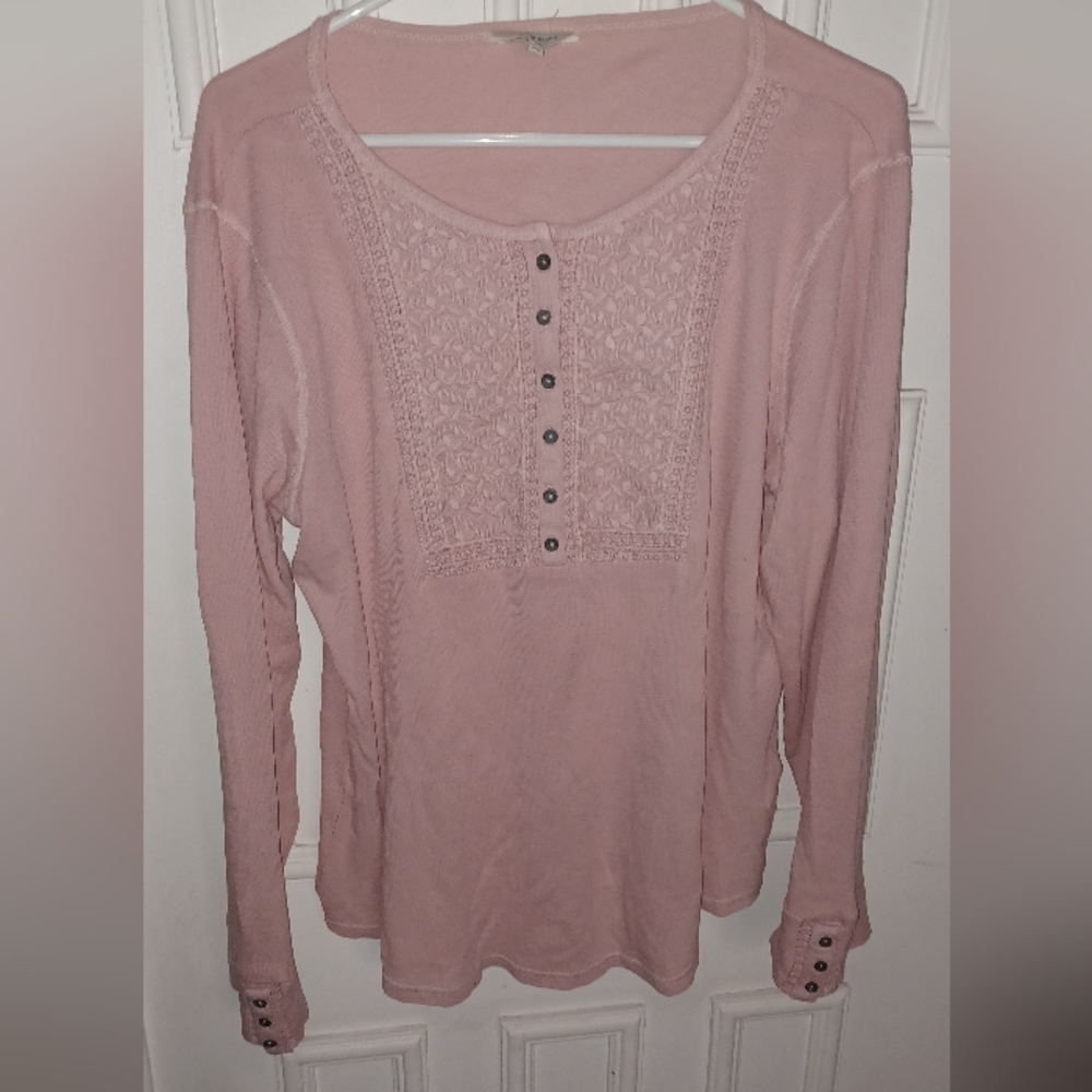 Lucky Women’s  Pink Size XXLarge Long Sleeve Top